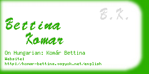 bettina komar business card